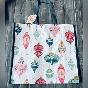 Vintage Christmas Ornaments Reusable Large Eco Shopping Tote Bag
